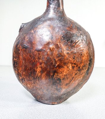 Antique Moroccan Water Bottle in Leather-OJE-1797822