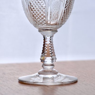 Antique Mouth-Blown Crystal Glasses, 1920, Set of 9-SHG-2027223