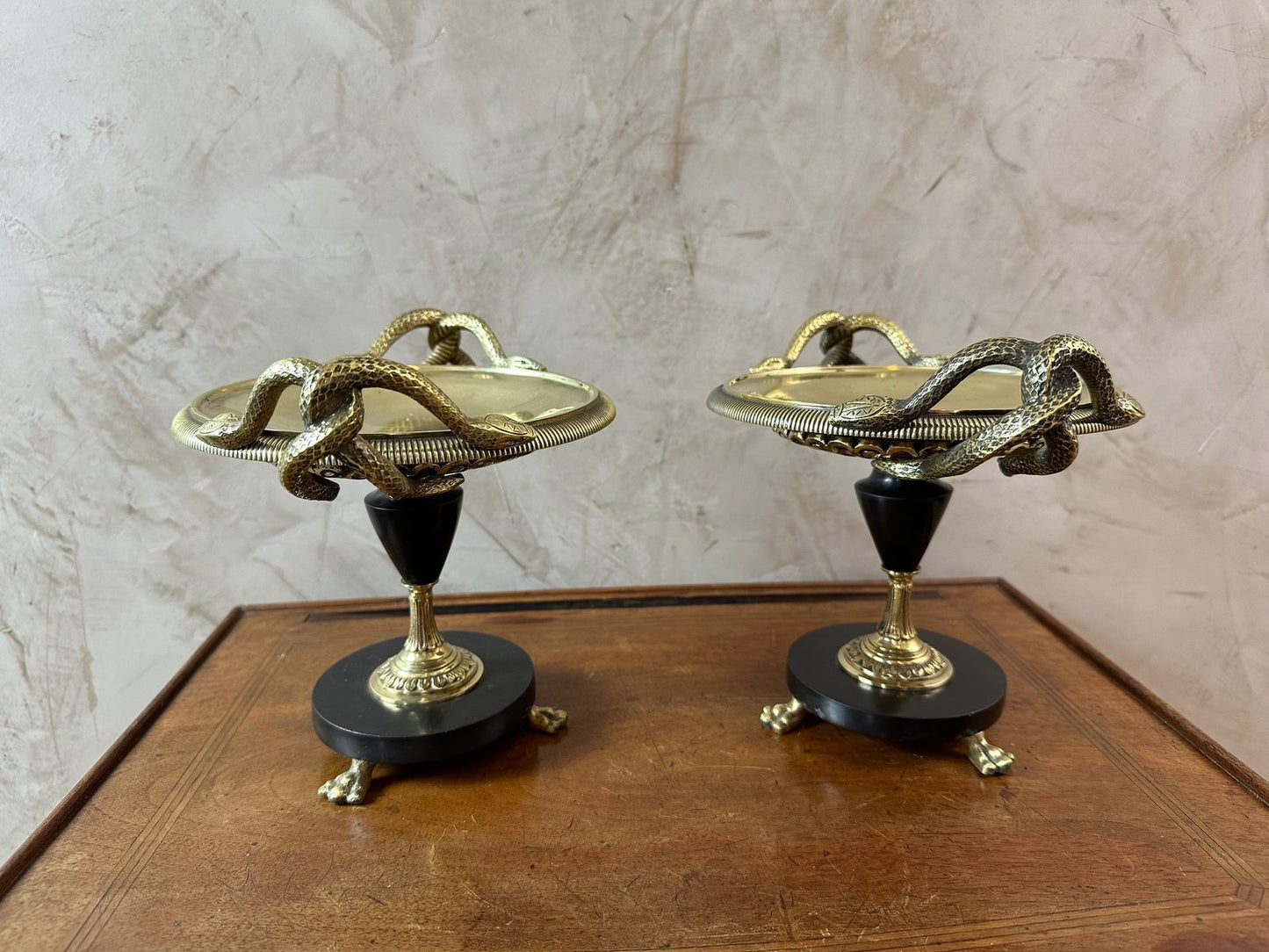 Antique Napoleon III Bronze Cassolettes, 1870, Set of 2