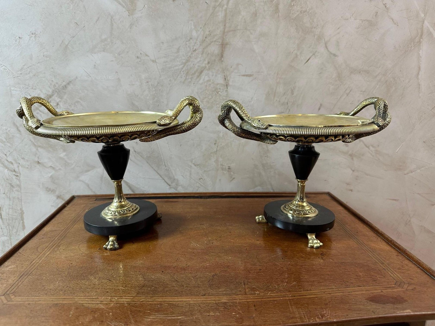 Antique Napoleon III Bronze Cassolettes, 1870, Set of 2