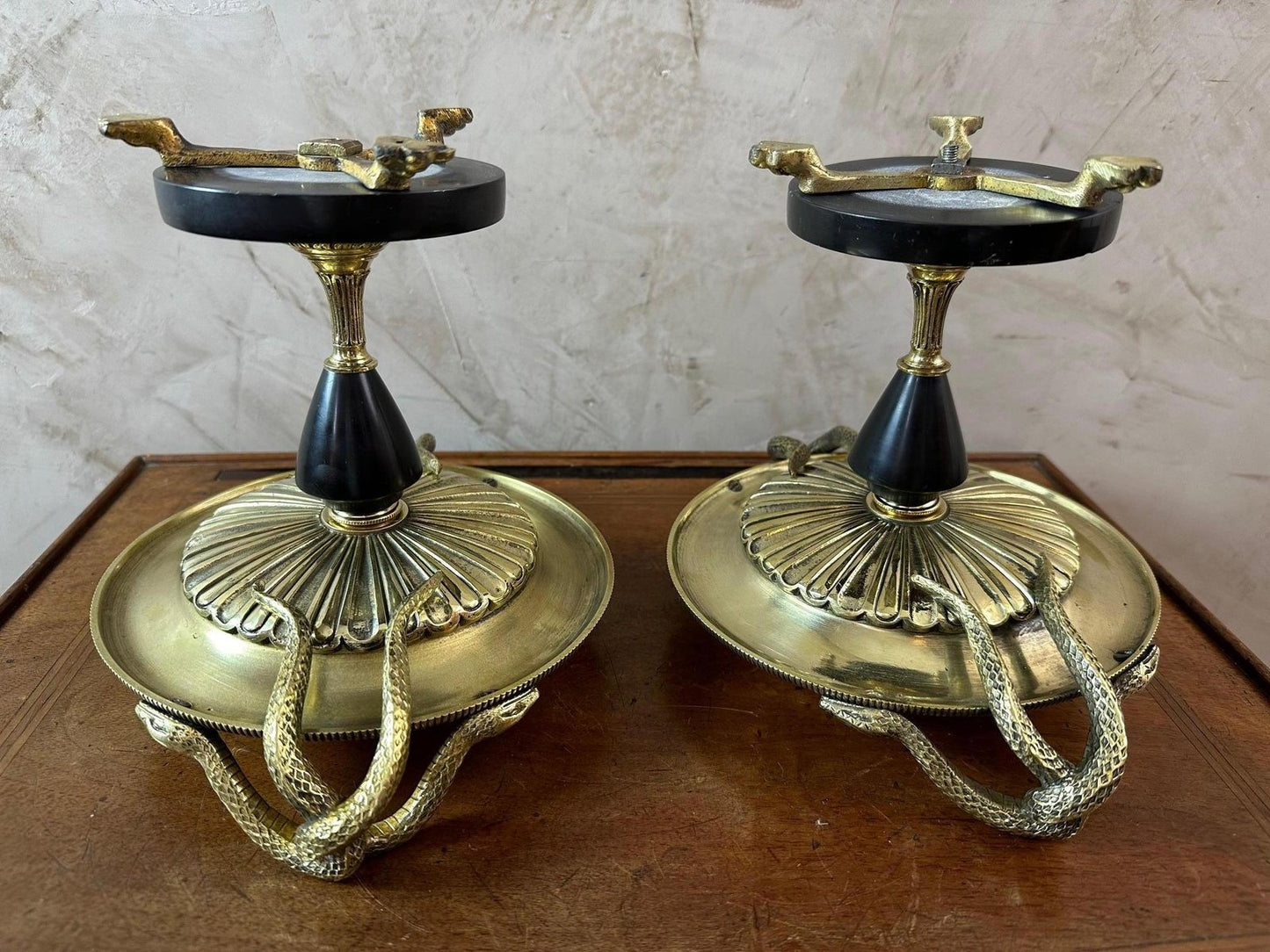 Antique Napoleon III Bronze Cassolettes, 1870, Set of 2