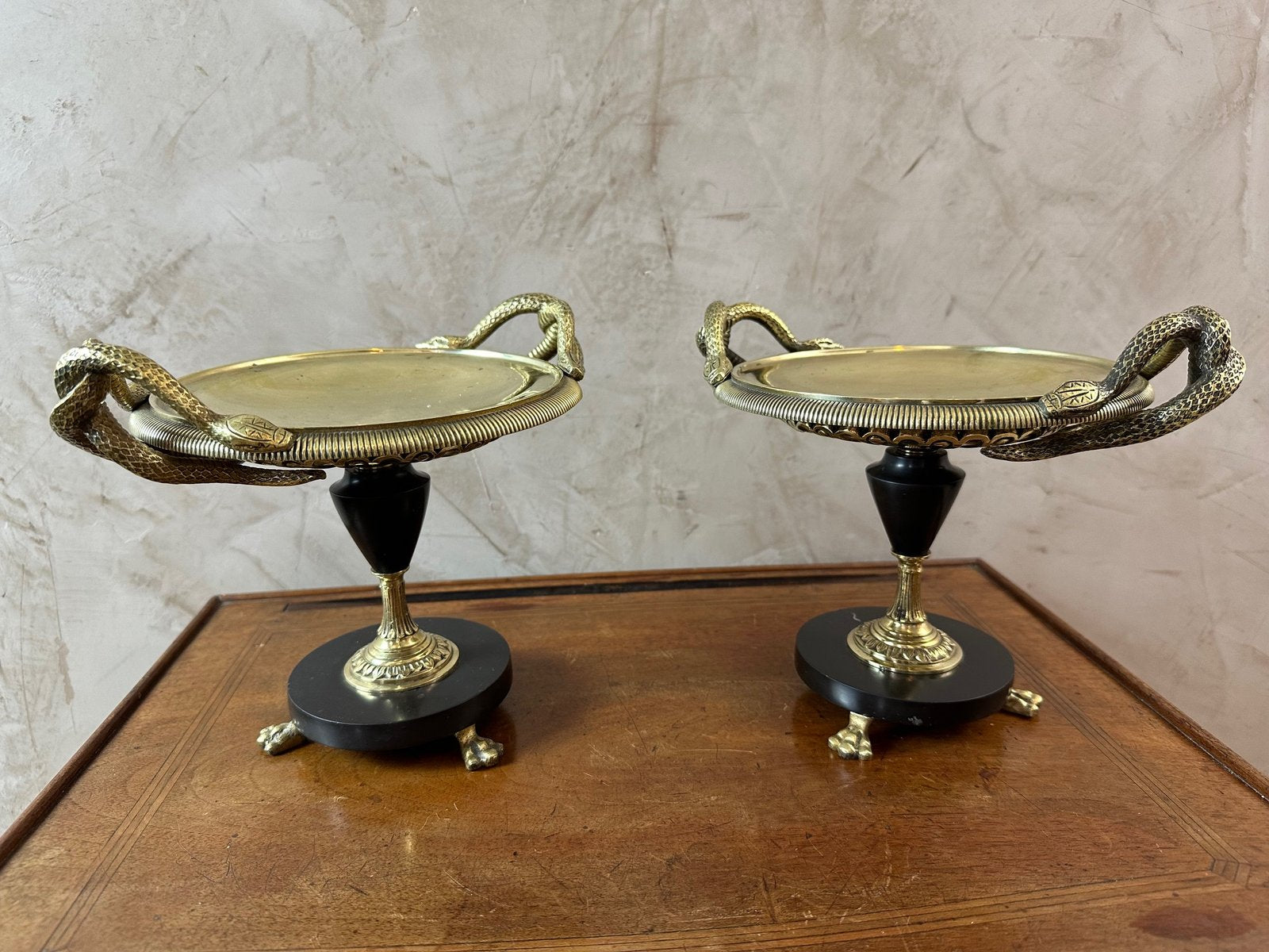 Antique Napoleon III Bronze Cassolettes, 1870, Set of 2