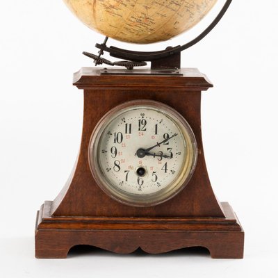 Antique Napoleon III Clock with Globe-WFS-2026395