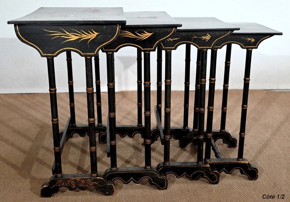 Antique Napoleon III Gigognes Nesting Tables, Set of 4-RVK-1440577