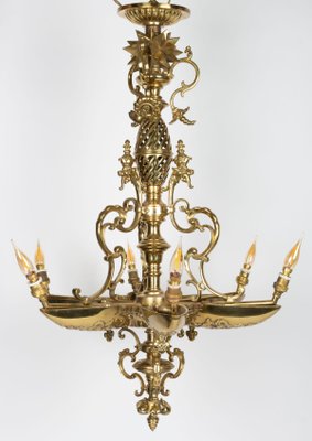 Antique Napoleon III Gilded Bronze Chandelier-WFS-548729