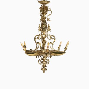 Antique Napoleon III Gilded Bronze Chandelier-WFS-548729