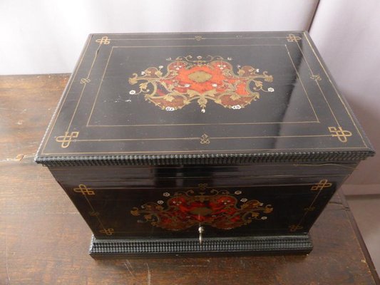 Antique Napoleon III Marquetry Liquor Cellar Set-WSV-605517