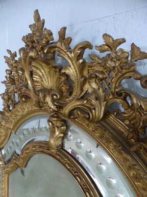 Antique Napoleon III Mirror with Reserves-WSV-605144