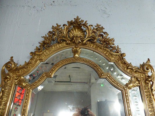 Antique Napoleon III Mirror with Reserves-WSV-605144