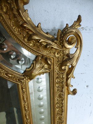 Antique Napoleon III Mirror with Reserves-WSV-605144