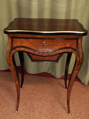 Antique Napoleon III Rosewood Coffee Table from Vervelle-AKA-695318