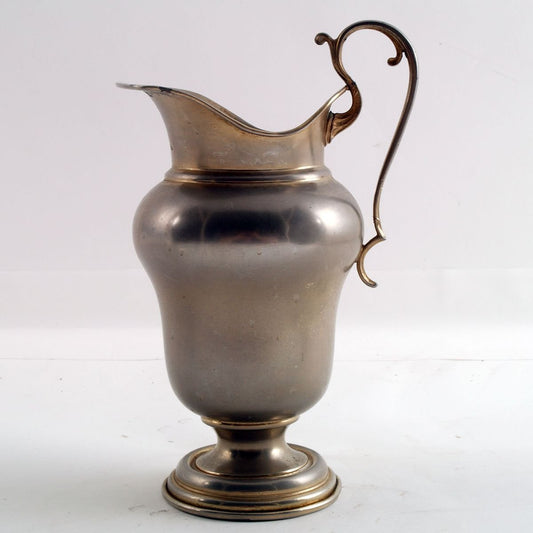 Antique Neapolitan Pewter & Silver Jug