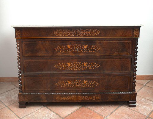 Antique Neapolitan Smith Style Chest of Drawers in Mahogany-KKK-1182126