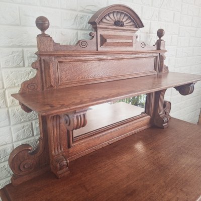 Antique Neo-Baroque Oak Buffet, Netherlands, 1900s-FRB-1816100