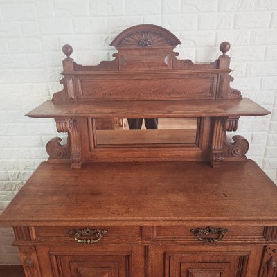 Antique Neo-Baroque Oak Buffet, Netherlands, 1900s-FRB-1816100