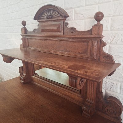 Antique Neo-Baroque Oak Buffet, Netherlands, 1900s-FRB-1816100