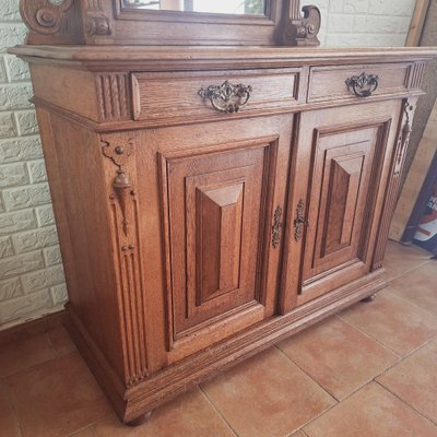 Antique Neo-Baroque Oak Buffet, Netherlands, 1900s-FRB-1816100