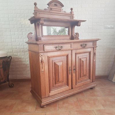 Antique Neo-Baroque Oak Buffet, Netherlands, 1900s-FRB-1816100