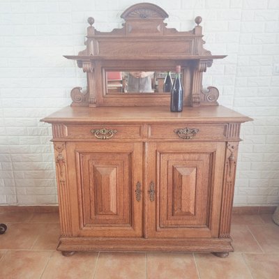 Antique Neo-Baroque Oak Buffet, Netherlands, 1900s-FRB-1816100