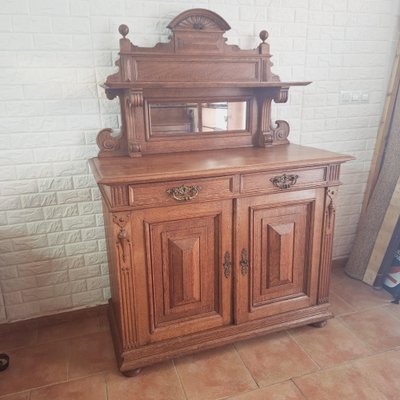 Antique Neo-Baroque Oak Buffet, Netherlands, 1900s-FRB-1816100