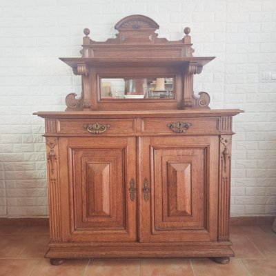 Antique Neo-Baroque Oak Buffet, Netherlands, 1900s-FRB-1816100