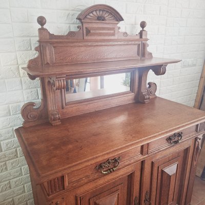 Antique Neo-Baroque Oak Buffet, Netherlands, 1900s-FRB-1816100