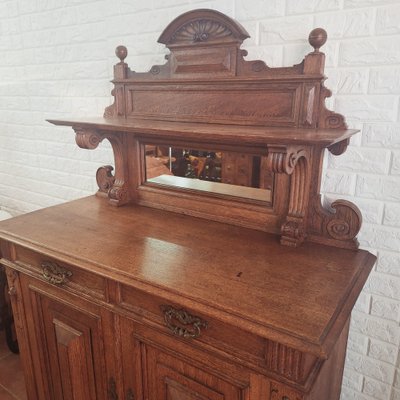 Antique Neo-Baroque Oak Buffet, Netherlands, 1900s-FRB-1816100