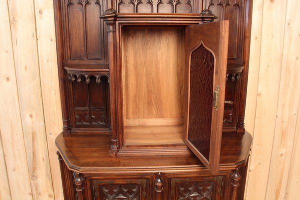 Antique Neo-Gothic Credenza in Walnut-KMQ-1332634