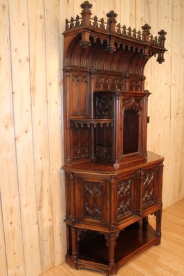 Antique Neo-Gothic Credenza in Walnut-KMQ-1332634