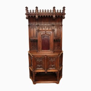 Antique Neo-Gothic Credenza in Walnut-KMQ-1332634