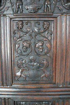 Antique Neo-Gothic Oak Chest Bench-AA-831648