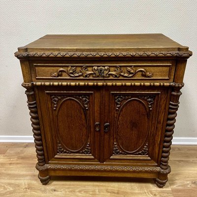 Antique Neo-Renaissance Oak Chest of Drawers-ALF-2033589