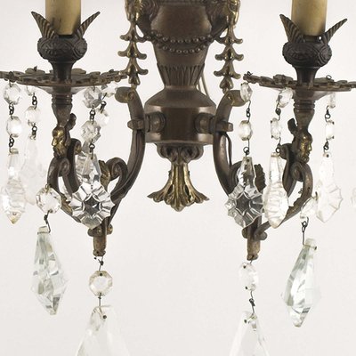 Antique Neoclassical Bronze and Gold Sconces, Set of 2-NJV-853233