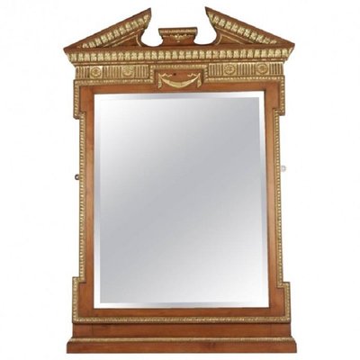 Antique Neoclassical Charles X Style Gilded Wood and Stucco Mirror-WFS-492556