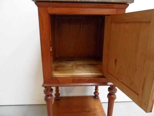 Antique Nightstand with Marble Top, 1890s-PNJ-2023554