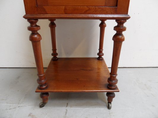 Antique Nightstand with Marble Top, 1890s-PNJ-2023554