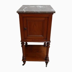 Antique Nightstand with Marble Top, 1890s-PNJ-2023554