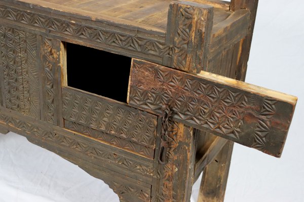 Antique Nomadic Turkmen Yurt Treasure Dowry Chest-UZN-1402657