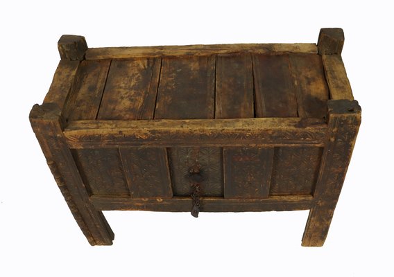 Antique Nomadic Turkmen Yurt Treasure Dowry Chest-UZN-1402980