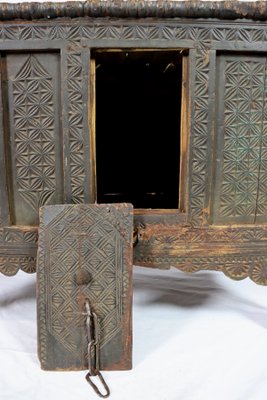 Antique Nomadic Turkmen Yurt Treasure Dowry Chest-UZN-1402979