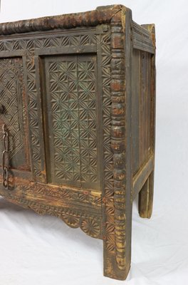 Antique Nomadic Turkmen Yurt Treasure Dowry Chest-UZN-1402979