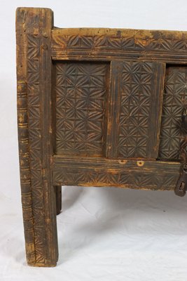 Antique Nomadic Turkmen Yurt Treasure Dowry Chest-UZN-1402980