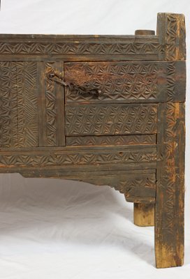 Antique Nomadic Turkmen Yurt Treasure Dowry Chest-UZN-1402657