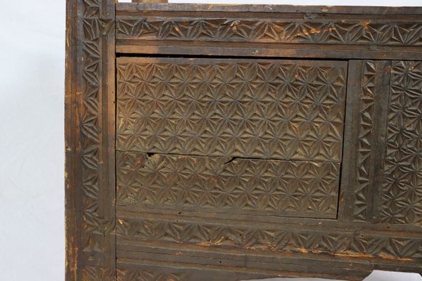 Antique Nomadic Turkmen Yurt Treasure Dowry Chest-UZN-1402657