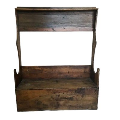 Antique North Spanish Bench with Storage, Late 19th Century-TCS-1820630