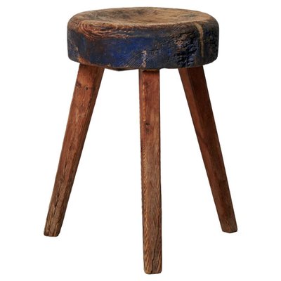 Antique Northern Swedish Country House Pine Stool-MJF-1759792