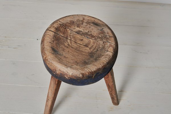 Antique Northern Swedish Country House Pine Stool-MJF-1759792