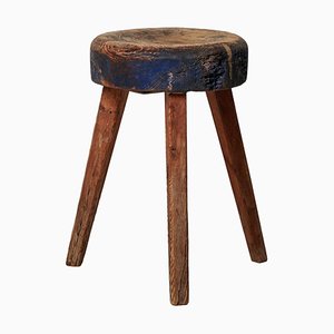 Antique Northern Swedish Country House Pine Stool-MJF-1759792