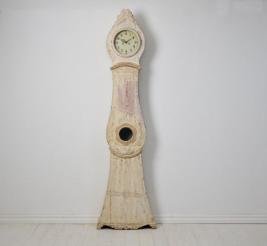 Antique Northern Swedish Tall Pine Mora Clock