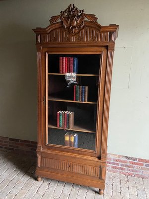 Antique Oak Bookcase, 1880s-GTG-1807418